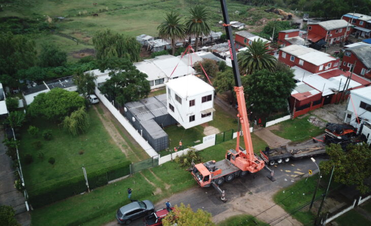 Traslado y montaje de módulos para centro educativo Santa Margarita
